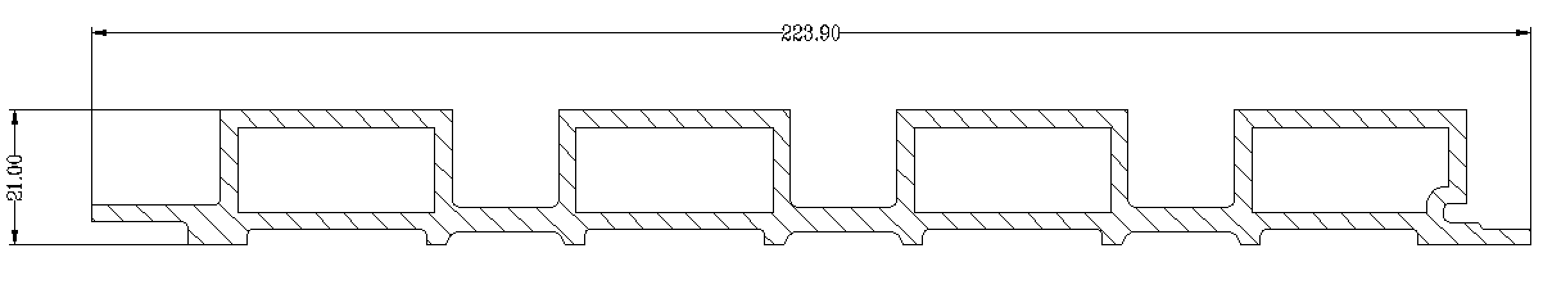 ASA Co Extrusion Exterior WPC Wall Panel Matte Textured 220*21mm
