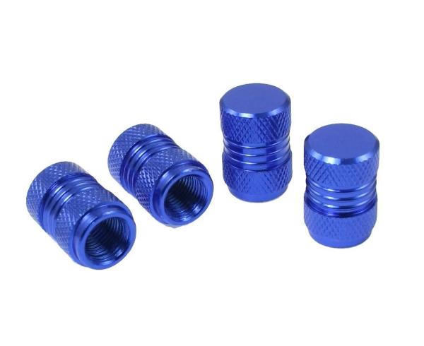 7 Mm Thread Car Tyre Valve Stem Caps Covers Royal Blue Easy Installation