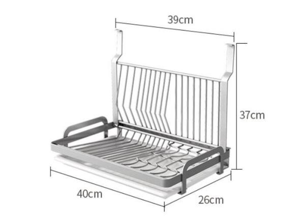 SS Foldable Kitchen Draining Rack /  Kitchen Dish Rack L400×W260×H370mm