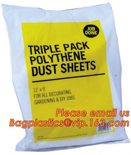 Plastics pe protective drop cloth, plastic protective drop cloth, Plastic protective drop cloth/ dust sheet/cover film