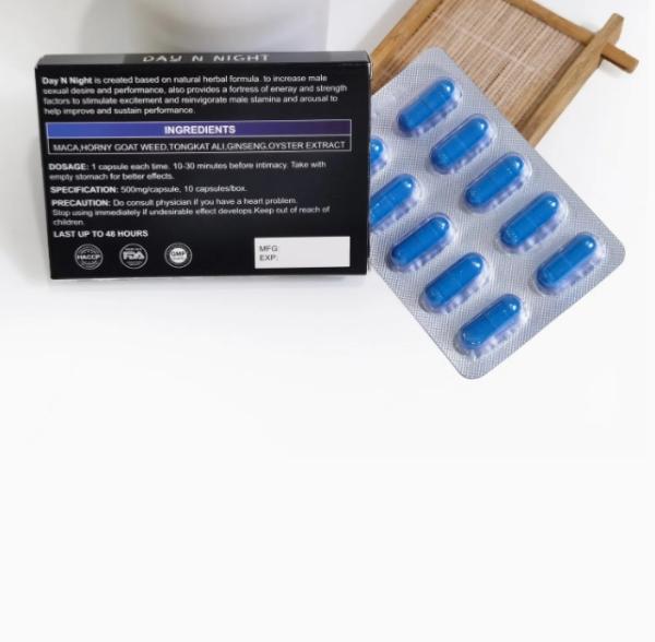 Blue Capsule Pure natural organic extraction Natural Extract Energy Supplement for Men