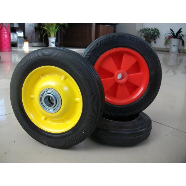 Rueda plástica sólida de goma dura 410/350-4 de la PU de la rueda de goma 300-4