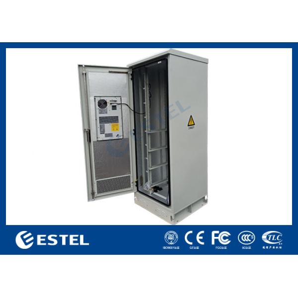 38U Single Floor Mounted Outdoor Electrical Enclosures Cabinets With Air Conditioner