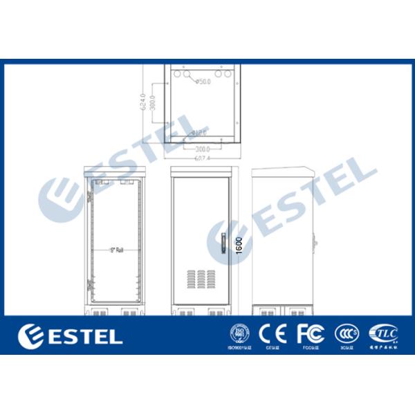 Fan Cooling Outdoor Telecom Cabinet Galvanized Steel With Standard 19