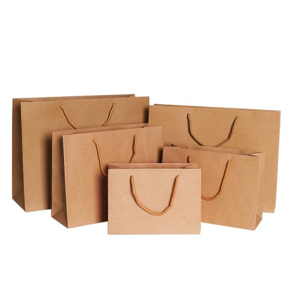 Transparent packaging  standard paper Bags/Customized brown kraft paper bag for Shopping