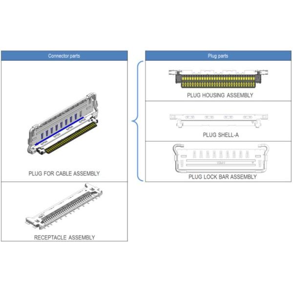 Микрокоаксная мипи Dsi Lvds ЭДП кабельная сборка 20846 20Pin 20846-020t-02 20847-020t-02 20P