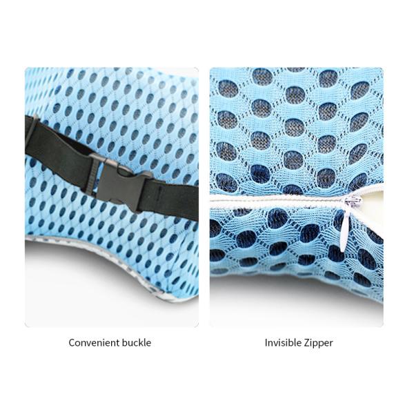 Knitted Breathable Lumbar Cushion for Office Chair 48*32*23cm Memory Foam Back Support