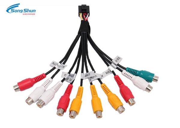 Vehicle Audio Cable Cord RCA CD Car Wire Harness 7/0.127 Bare Copper RCA Male Plug
