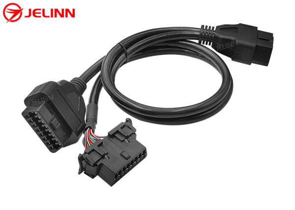 OBD2 OBDII Male to Hyundai and Kia OBD2 Female and OBD2 Female Y Cable with Baffle
