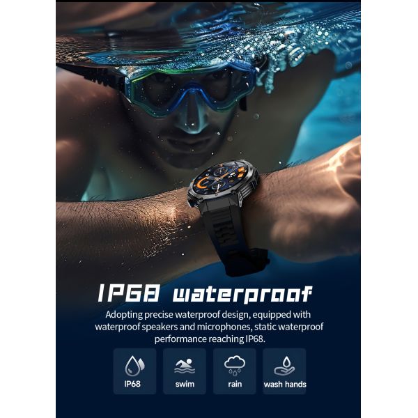 Eraysun Round AK82 Smart Watch for Big Screen 1.85
