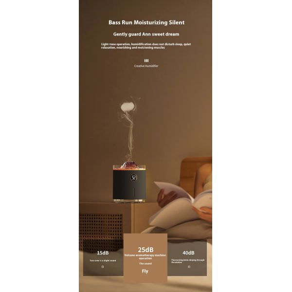 Color Changing Light  Smart Ultrasonic Humidifier USB Powered Essential Oil Diffuser