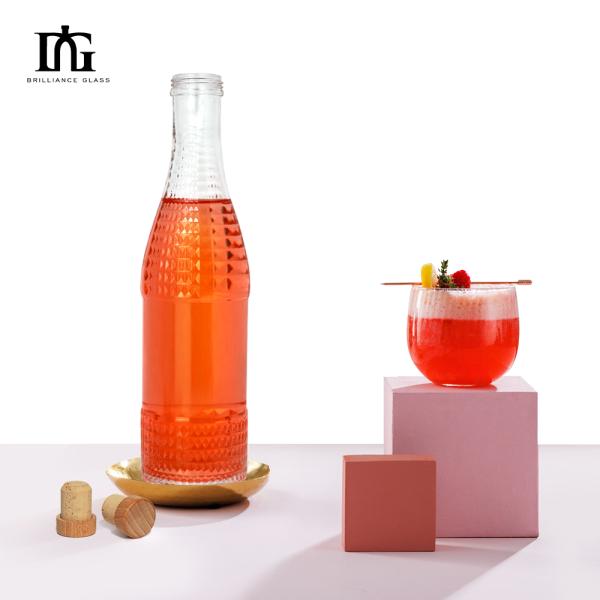 End Glass Beer Bottle for Whisky Vodka Beverage Body Material Glass 500ml 700ml 750ml