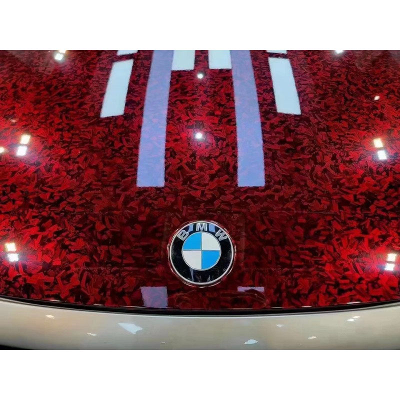 PET FORGED CARBON FIBER RED GLOSSY WRAPPING VINYL FILM