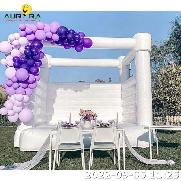 Bounce House Inflatable Commercial 13x13ft Inflatable Jumper White Moon Bounce