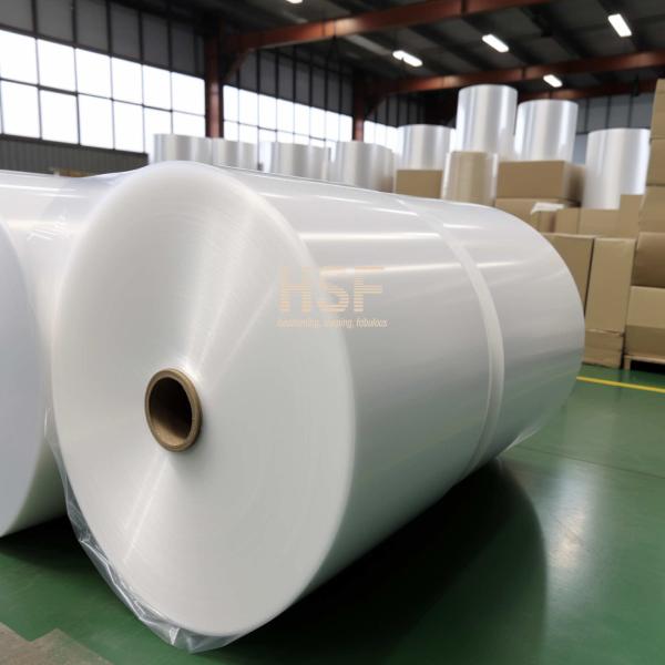 75 Micron Opaque White Silicone Release Film Puncture Resistance For Tapes Labels