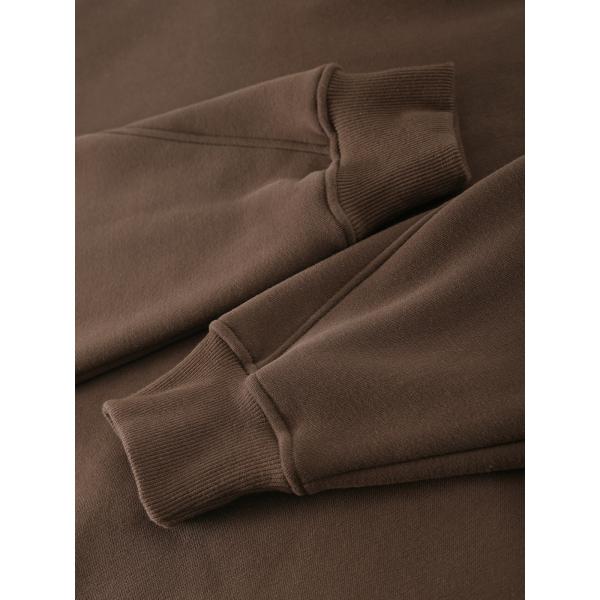 Más barato de gran tamaño hombres pesados suéteres sencillos de alta calidad calle de color sólido básico en blanco coser grueso algodón confortable sudadera