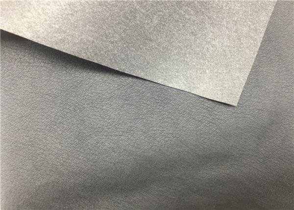 Black PU Shoes Synthetic Leather 0.55 Mm Thickness High Tearing Strength