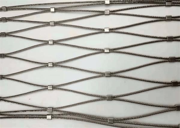 Galvanised PVC Coated Diamond Mesh , Parrot Aviary Netting Stainless Steel