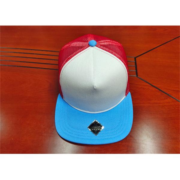 ISO9001 Blue Bill Baseball 5 Panel Trucker Cap For Adults