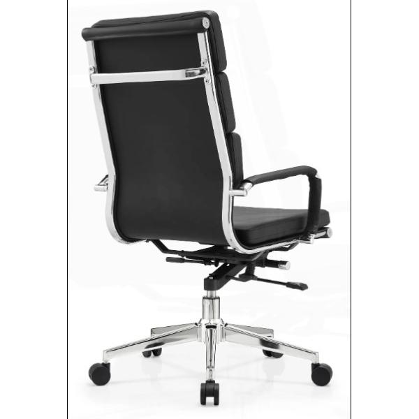 Office Leather Office High Back Chair Executive Wooden Frame Office Chair