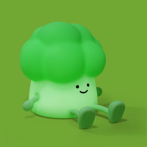 Cute dessin animé brocoli pour accompagner les enfants à dormir lumière de nuit de silicone lampe de lit rechargeable légumes
