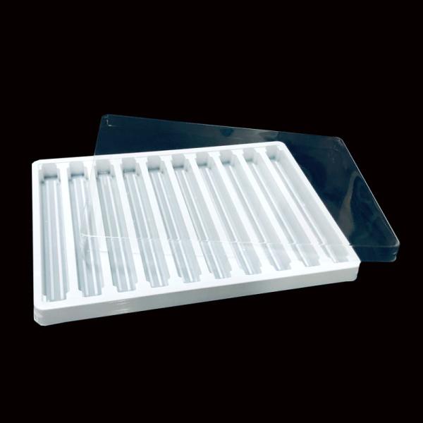 ESD Safe PET Blister Packaging 10-Pack Clear PET Lid & White PET Tray for Electronic Ballasts