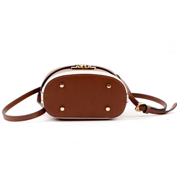 Simple wild retro leather bucket bag leather shoulder bag diagonal female