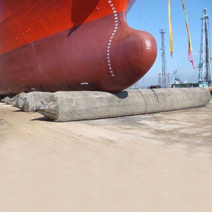 Quick-Inflation Durable Natural Rubber Black 0.8-3.0m Marine Salvage Airbags High-Pressure Valves Emergency Ship Lifting Boat
