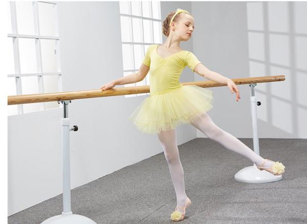 Children cotton ballet skirt girls clothes children's short sleeve dance leotard costumes veil dress