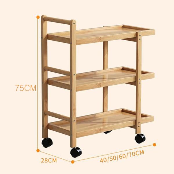 Living Room Furniture Coffee Table Multi Layers Household Moving Shelf Cart Rolling Bedside Sofa Side for Household Decor