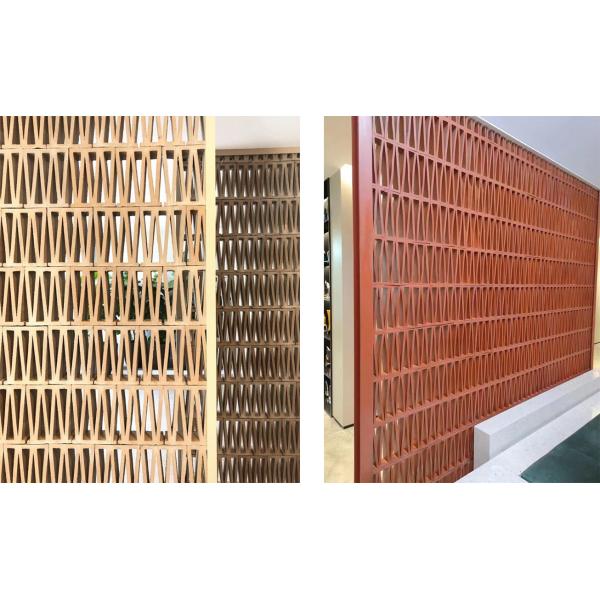 Screen Tile Ventilation Bricks Yellow Clay Breeze Block For Decoration