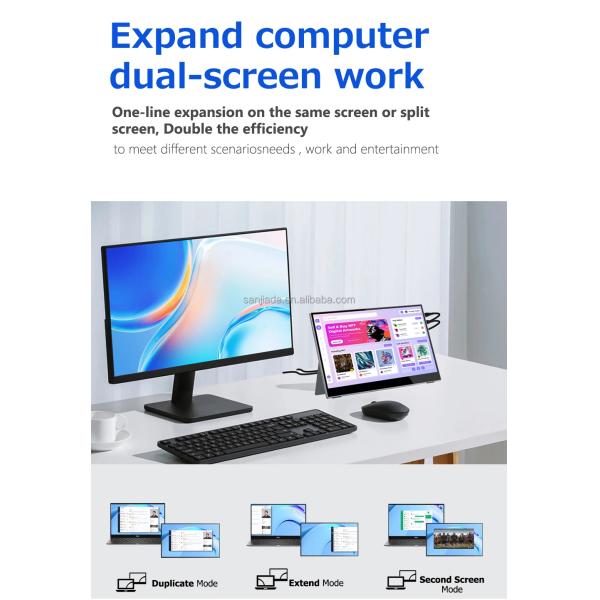 Портативный внешний монитор 14 дюймов 60 Гц скорость обновления мини HDMI подключение для игр