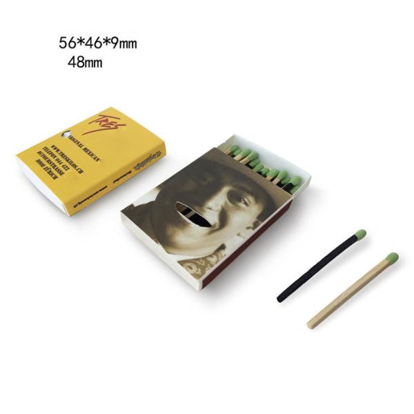 Custom printing personal logo colored matches with wooden stick