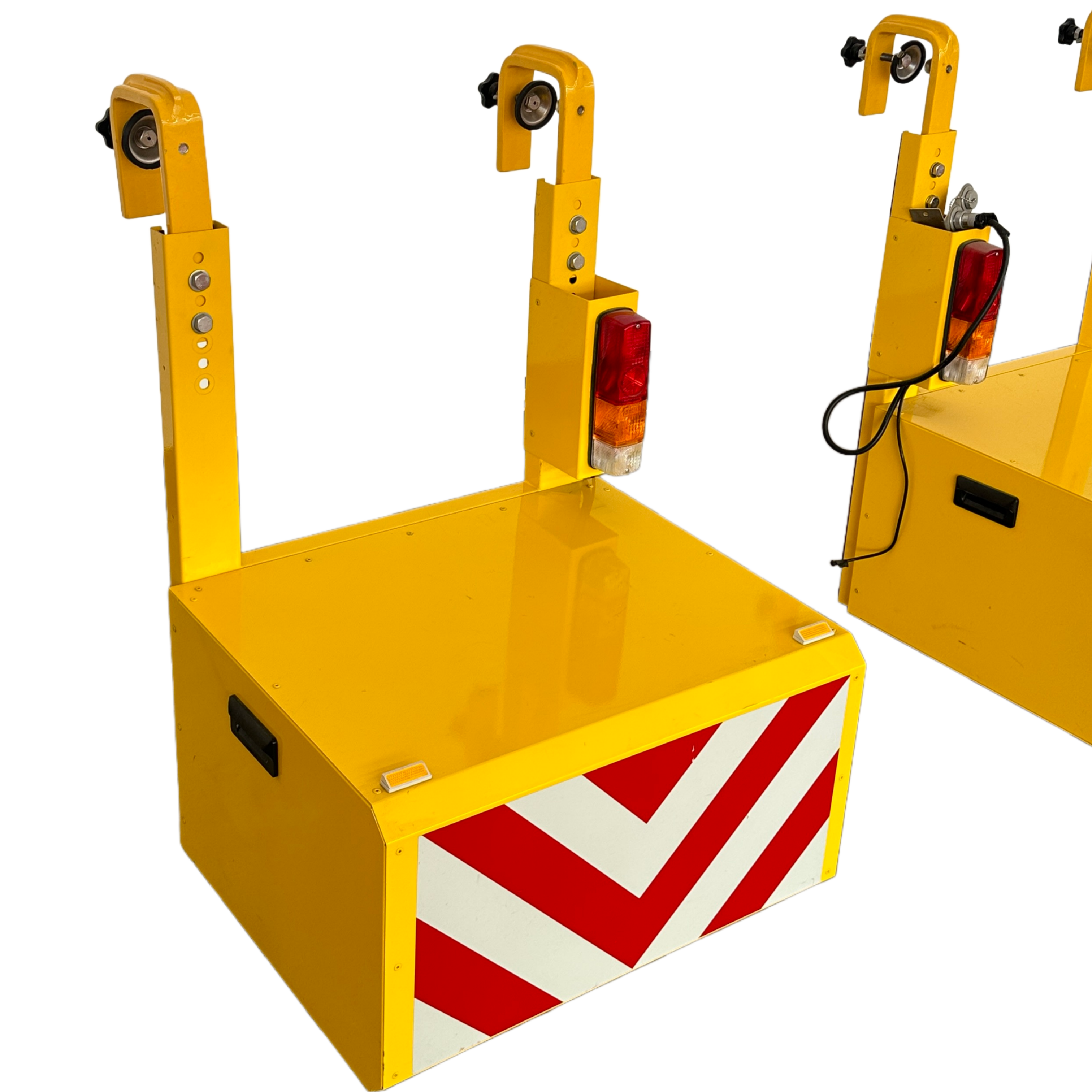 RemovableTraffic Yellow Portable Vehicle Barricades With Wheels
