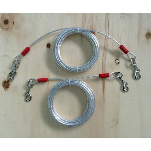 Cable y estaca reflectantes de 25 pies para atar perros grandes de hasta 90 libras