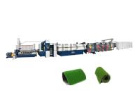 Herbe artificielle de LDPE pp étirant la chaîne de production machine plate d'extrusion de filament de fil de gazon artificiel