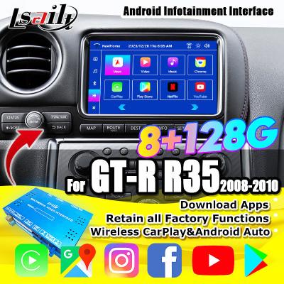 Interface CarPlay sem fio/Módulo de Infoentretenimento Android para GT-R GTR R35 2008-2010 Modelo JDM Incluído NetFlix, YouTbe