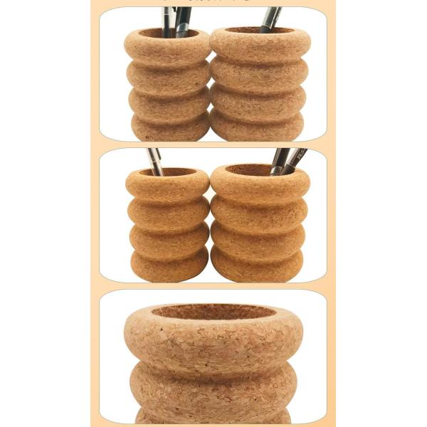 Творческий пробковый столешник держатель горшок стоять Упорядоченный организатор канцелярские принадлежности