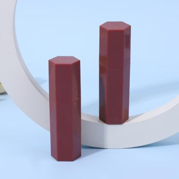 Hexagonal Plastic Lipstick Tube for Lipstick Blush Stick and Glossy Effect 5ml Sample Provided