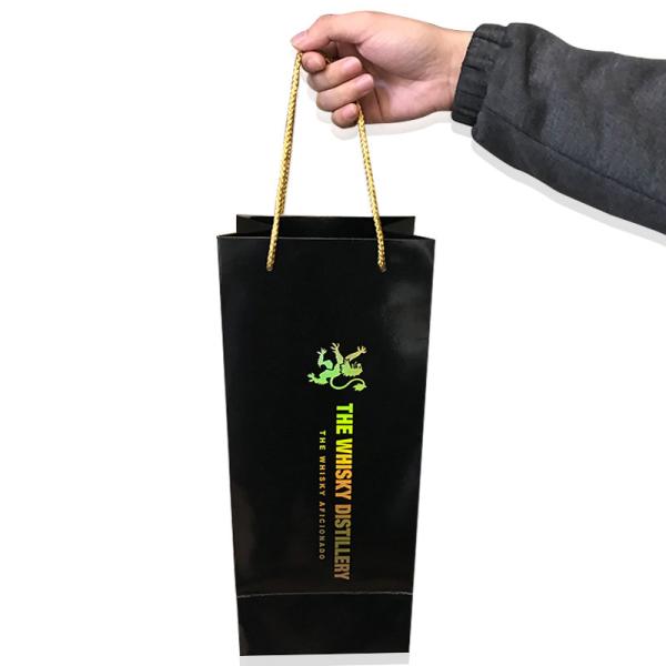 Сумки бутылки вина рождества Kraft пятна УЛЬТРАФИОЛЕТОВЫЕ бумажные 26cm×17cm×8cm