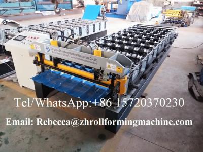 Advanced metal Roofing Sheet Roll Forming Machine With Double Chains Drive 0.3mm - 0.8mm