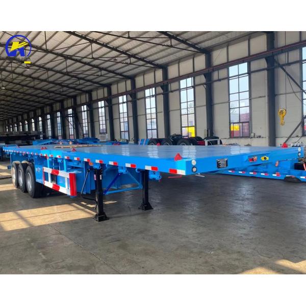 Wabco Valve Tri-Axle 40FT 20FT Flatbed Container 60 Tons Truck Flatbed Vehicle