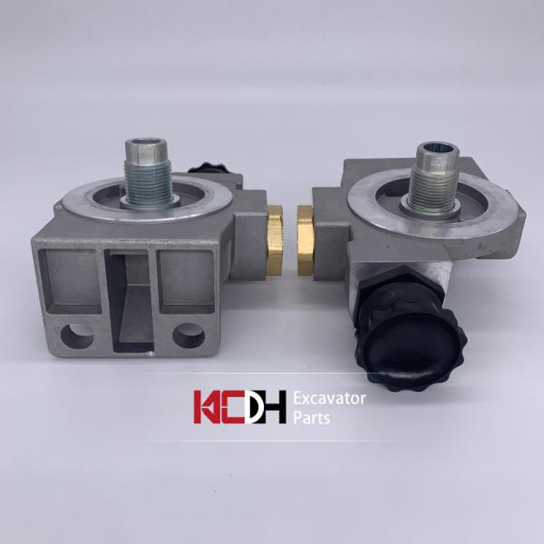 Base de alumínio manual da bomba de óleo do filtro de combustível das peças P502463 da máquina escavadora de Kobelco SK200-8, apropriada para o conjunto de filtro do ar