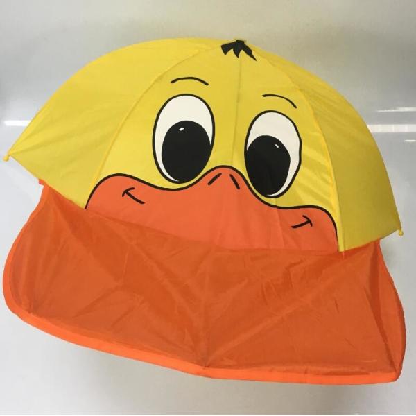 18 дюймов полиэстера ручного открытого милого зонтика утки мультфильма водоустойчивого
