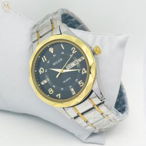 Miler Luxury Men Кварцевые часы Водостойкие Дата Неделя Светящиеся наручные часы Нержавеющая сталь Мужские часы