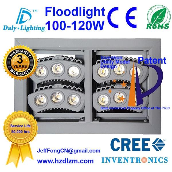 LED Flood Light 100-120W with CE,RoHS Certified and Best Cooling Efficiency Floodlight Made in China