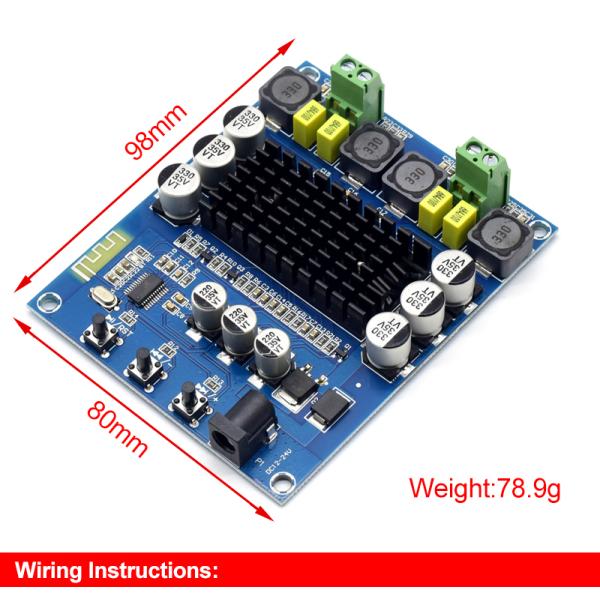 2*50W Wireless Digital Power Amplifier Board for DIY Speaker Amplification TPA3116D2