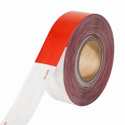 DOT-C2 Waterproof Reflective Safety Tape in Red and White Conspicuity Adhesive for Trailers Traffic Signs Product