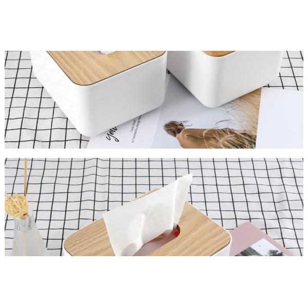 Customized White Ceramic Napkin Holder Rectangle For Wedding Party