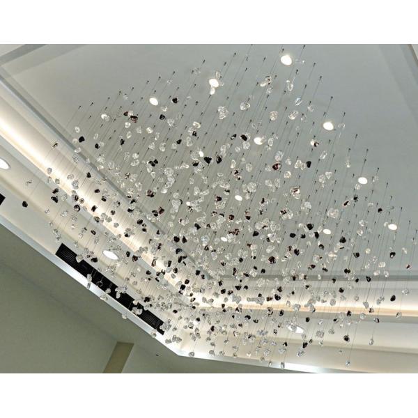 Nordic Style Modern Indoor Decoration Light Villa Mall Staircase Handmade Art Glass Chandelier Customize